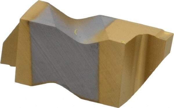 Kennametal - 3078NG K Grade KC730, 1.98mm Cutting Width Carbide Grooving Insert - 2.39mm Max Depth of Cut, Right Hand, 0.19mm Corner Radius, TiN Finish - Industrial Tool & Supply