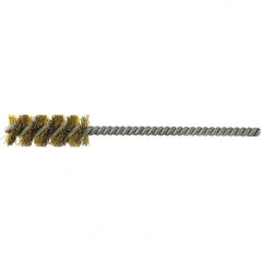 Brush Research Mfg. - 1-1/2" Diam Helical Brass Tube Brush - Industrial Tool & Supply