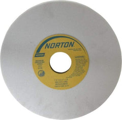 Norton - 7" Diam x 1-1/4" Hole x 1/4" Thick, L Hardness, 100 Grit Surface Grinding Wheel - Aluminum Oxide, Type 1, Fine Grade, 3,600 Max RPM, Vitrified Bond, No Recess - Industrial Tool & Supply