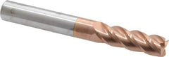 Accupro - 3/8", 4 Flute, Single End, Solid Carbide, 0.01" Corner Radius End Mill - 3" OAL, 40° Helix, Right Hand Flute, 1-1/8" LOC, Right Hand Cut - Industrial Tool & Supply