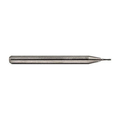 M.A. Ford - 0.026", 0.052" LOC, 1/8" Shank Diam, 1-1/2" OAL, 2 Flute, Solid Carbide Square End Mill - Single End, ALtima Finish, Spiral Flute, 30° Helix, Centercutting, Right Hand Cut, Right Hand Flute - Industrial Tool & Supply