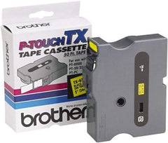 Brother - 1" Wide x 600" Long, Yellow Tape Cassette - For Label Maker - Industrial Tool & Supply