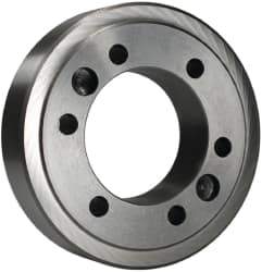BTC - Adapter Back Plate for 6" Diam Self Centering Lathe Chucks - A2-5 Mount, 1.535" Through Hole Diam - Industrial Tool & Supply