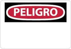 NMC - "Peligro", 10" Long x 14" Wide, Aluminum Safety Sign - Rectangle, 0.04" Thick, Use for Workplace/Safety - Industrial Tool & Supply
