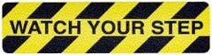 NMC - Black & Yellow Striped Anti-Slip Vinyl Tape - 1" Wide x 60' Long x 0.02" Thick, General Traffic - Industrial Tool & Supply