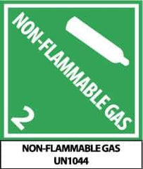 NMC - Non-Flammable - Gas 2 - Non-Flammable Gas - Un1044 Shipping Label - 4-3/4" High x 4" Wide - Industrial Tool & Supply