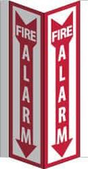 NMC - Fire Alarm, Acrylic Fire Sign - 8-3/4" Wide x 16" High - Industrial Tool & Supply