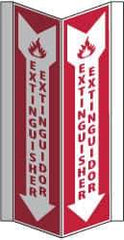 NMC - Extinguisher, Acrylic Fire Sign - 8-3/4" Wide x 16" High, English/Spanish - Industrial Tool & Supply