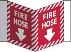 NMC - Fire Hose, Acrylic Fire Sign - 8-3/4" Wide x 5-3/4" High - Industrial Tool & Supply