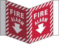 NMC - Fire Alarm, Acrylic Fire Sign - 8-3/4" Wide x 5-3/4" High - Industrial Tool & Supply