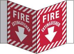 NMC - Fire Extinguisher, Acrylic Fire Sign - 8-3/4" Wide x 5-3/4" High - Industrial Tool & Supply