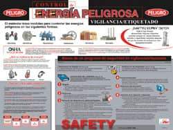 NMC - 24" Wide x 18" High Laminated Paper Lockout Information Poster - Spanish - Industrial Tool & Supply