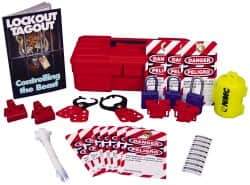 NMC - 30 Piece Electrical Lockout Kit - Comes in Carrying Case - Industrial Tool & Supply