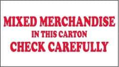 NMC - Mixed Merchandise in This Carton - Check Carefully Shipping Label - 2-1/4" High x 4" Wide - Industrial Tool & Supply