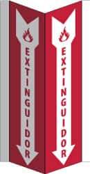 NMC - Extinguidor, Acrylic Fire Sign - 8-3/4" Wide x 16" High, Spanish - Industrial Tool & Supply