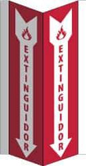 NMC - Extinguidor, Acrylic Fire Sign - 8-3/4" Wide x 16" High, Spanish - Industrial Tool & Supply