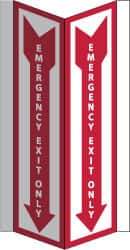 NMC - Emergency Exit Only, Acrylic Exit Sign - 8-3/4" Wide x 16" High - Industrial Tool & Supply