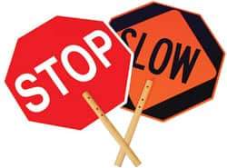 NMC - "Stop", 18" Wide x 18" High, Aluminum Stop & Yield Signs - Octagon, Handheld Mount - Industrial Tool & Supply