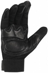 MCR Safety - Size S (7) Grain Synthetic Leather General Protection Work Gloves - For General Purpose, Uncoated, Hook & Loop Cuff, Full Fingered, Black, Paired - Industrial Tool & Supply