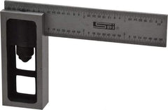 SPI - 4 Inch Long, 4R Double Square - 1/64, 1/32, 1/16 and 1/8 Inch Graduation, Hardened Steel - Industrial Tool & Supply