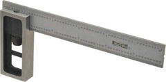 SPI - 6 Inch Long, 16R Double Square - 1/100, 1/64, 1/50 and 1/32 Inch Graduation, Hardened Steel - Industrial Tool & Supply
