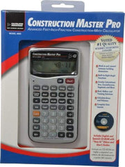 Calculated Industries - 11-Digit (7 normal, 4 Fractions) with Full Annunciators 40 Function Handheld Calculator - 5/8" x 2-1/2" (15.88mm x 63.5mm) Display Size, Silver, LR-44/A76 Powered, 9" Long x 8" Wide x 2" High - Industrial Tool & Supply