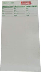 SPI - Calibration Label - Legend: Calibration, English, Green & White, 6" Long x 1" High, No Coating - Industrial Tool & Supply