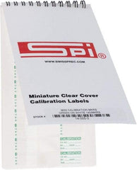 SPI - Calibration Label - Legend: Calibration, English, Green, 1" Long x 5/8" High, No Coating - Industrial Tool & Supply
