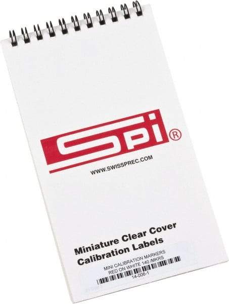 SPI - Calibration Label - Legend: Calibration, English, Red, 1" Long x 5/8" High, No Coating - Industrial Tool & Supply
