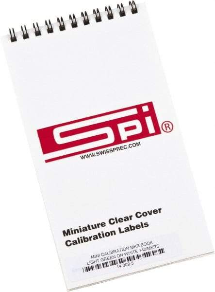 SPI - Calibration Label - Legend: Calibration, English, Light Green, 1" Long x 5/8" High, No Coating - Industrial Tool & Supply