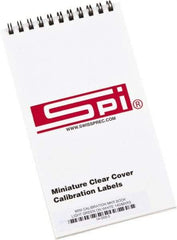SPI - Calibration Label - Legend: Calibration, English, Light Green, 1" Long x 5/8" High, No Coating - Industrial Tool & Supply