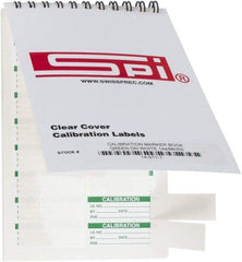SPI - Calibration Label - Legend: Calibration, English, Green & White, 1-3/4" Long x 5/8" High, No Coating - Industrial Tool & Supply