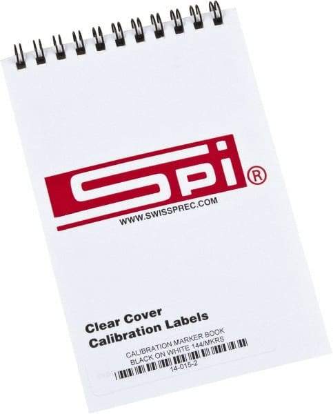 SPI - Calibration Label - Legend: Calibration, English, Black & White, 1-3/4" Long x 5/8" High, No Coating - Industrial Tool & Supply