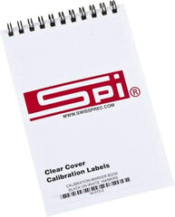 SPI - Calibration Label - Legend: Calibration, English, Black & White, 1-3/4" Long x 5/8" High, No Coating - Industrial Tool & Supply