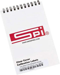 SPI - Calibration Label - Legend: Calibration, English, Light Green & White, 1-3/4" Long x 5/8" High, No Coating - Industrial Tool & Supply
