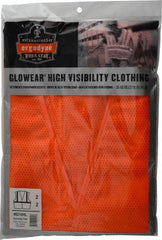 Ergodyne - Size L/XL High Visibility Orange Mesh General Purpose Vest - 44 to 52" Chest, ANSI/ISEA 107, Hook & Loop Closure, 1 Pocket, Polyester - Industrial Tool & Supply