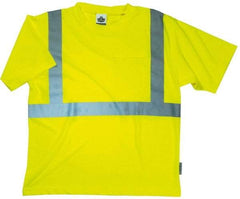 Ergodyne - Size 2XL, Lime, High Visibility, Short Sleeve T-Pocket, - 46 to 50" Chest, 1 Pocket, Polyester - Industrial Tool & Supply