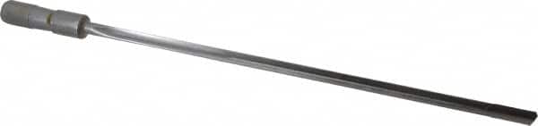 Made in USA - 25/64", 12" Flute Length, 13" Depth of Cut, Carbide-Tipped Shank, Single Flute Gun Drill - Industrial Tool & Supply
