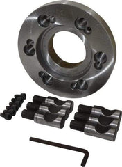 Buck Chuck Company - Adapter Back Plate for 10" Diam Self Centering Lathe Chucks - D1-6 Mount, 2.94" Through Hole Diam, 6.349" OD, 1-3/4" Flange Height, Steel - Industrial Tool & Supply