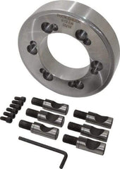 Buck Chuck Company - Adapter Back Plate for 12" Diam Self Centering Lathe Chucks - D1-6 Mount, 4.062" Through Hole Diam, 7-7/8" OD, 1.437" Flange Height, Steel - Industrial Tool & Supply