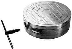 Suburban Tool - Standard Pole Round Permanent Magnetic Rotary Chuck - 6-1/4" Wide x 3" High, Ceramic - Industrial Tool & Supply