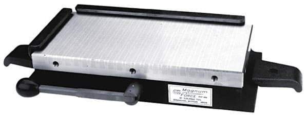 Suburban Tool - Fine & Standard Pole Rectangular Permanent Magnetic Block Chuck - 4" Long x 4" Wide x 2-3/8" High, Ceramic - Industrial Tool & Supply