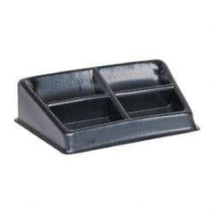 Bayhead Products - 8-1/2" Wide x 3" High x 8-1/2" Deep, Small Parts Assembly Tray - Plastic Frame, 2 Compartments, 4-1/2" Wide x 6-1/2" Deep Bin - Industrial Tool & Supply