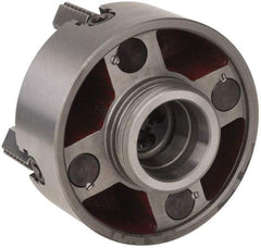 Bison - 4 Jaws, 12" Diam, Independent Manual Lathe Chuck - L-2 Mount Spindle, Reversible, 3.1496" Through Hole Diam, Cast Iron - Industrial Tool & Supply