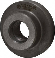 Bison - Adapter Back Plate for 4" Diam Self Centering Lathe Chucks - 1-1/2 - 8 Mount, 1-1/2" Through Hole Diam, 2.677mm ID, 4.095" OD, 0.709" Flange Height, Cast Iron - Industrial Tool & Supply