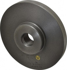 Bison - Adapter Back Plate for 8" Diam Self Centering Lathe Chucks - 1-1/2 - 8 Mount, 1-1/2" Through Hole Diam, 3.583mm ID, 8.11" OD, 0.866" Flange Height, Cast Iron - Industrial Tool & Supply