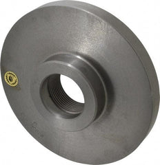 Bison - Adapter Back Plate for 8" Diam Self Centering Lathe Chucks - 2-1/4 - 8 Mount, 2-1/4" Through Hole Diam, 3.583mm ID, 8.11" OD, 0.866" Flange Height, Cast Iron - Industrial Tool & Supply