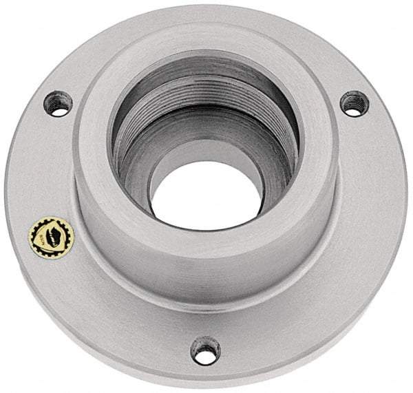 Bison - Adapter Back Plate for 15-3/4" Diam Self Centering Lathe Chucks - L-2 Mount, 5-1/4" Through Hole Diam, 6-3/4" ID, 11-3/4" OD, 0.87" Flange Height, Steel - Industrial Tool & Supply
