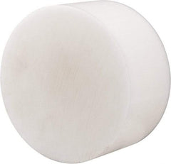 Made in USA - 4 Inch Diameter, 3 Inch Thick, Plastic Disc - Natural, Acetal - Industrial Tool & Supply