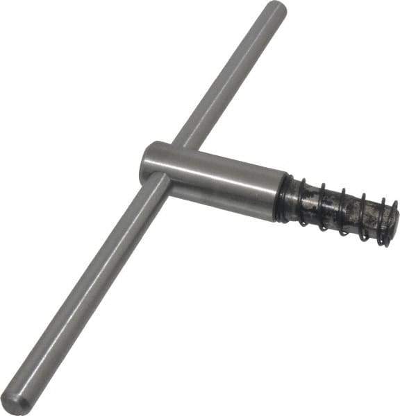 Bison - 10, 12" Chuck Diam Compatibility, Lathe Chuck Key - Compatible with 3-Jaw Chucks, 4-Jaw Chucks, 6-Jaw Chucks, Self Ejecting, 4-23/32" Body Length, 0.5512" Actual Key Square Size - Industrial Tool & Supply